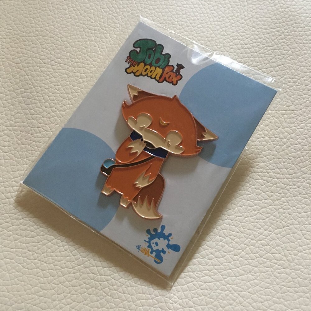 NWT Jobi The Moon Fox Ok Luna Enamel Pin